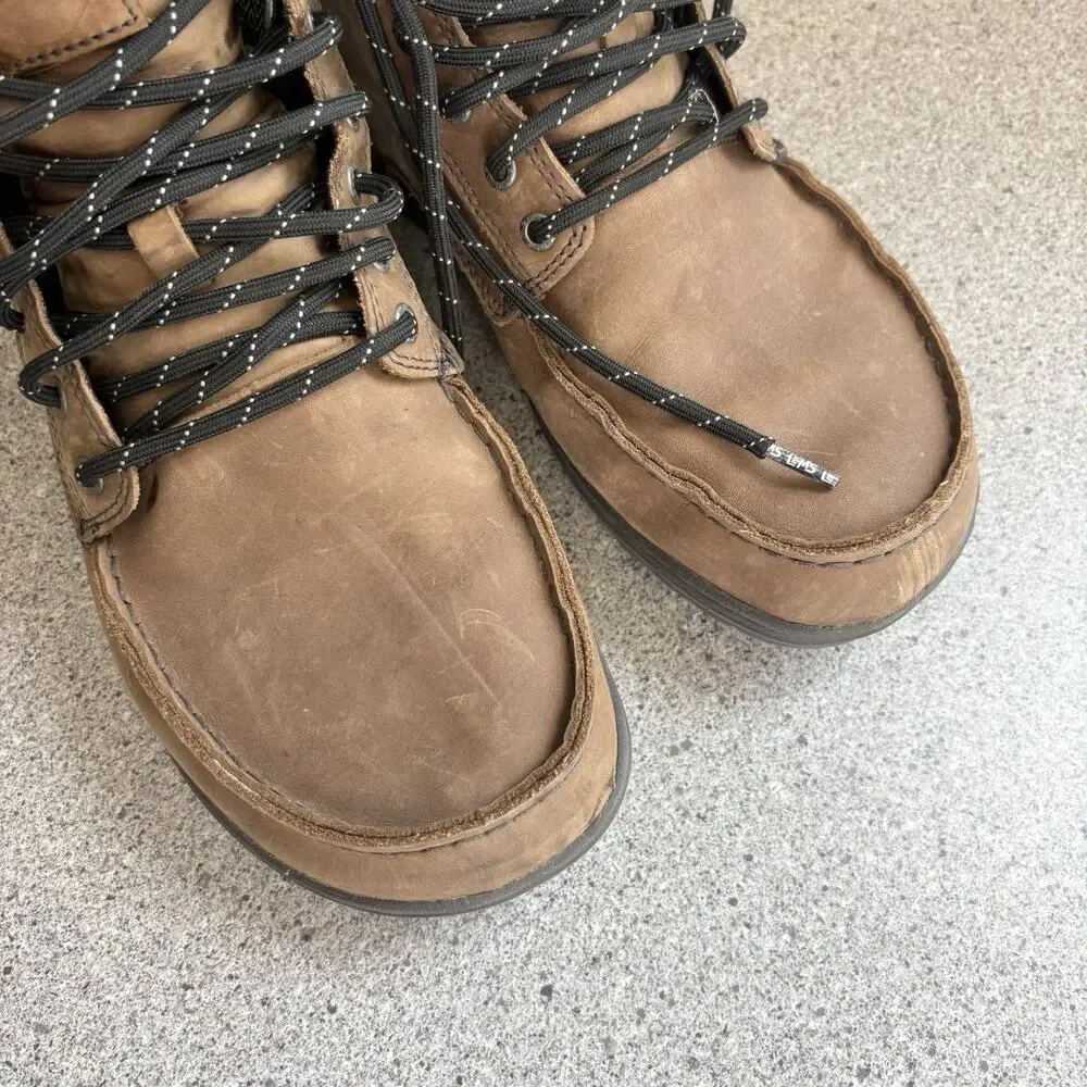 Lems Boulder Waterproof Weathered Umber Leather Boot Brown Mens Size 11.5